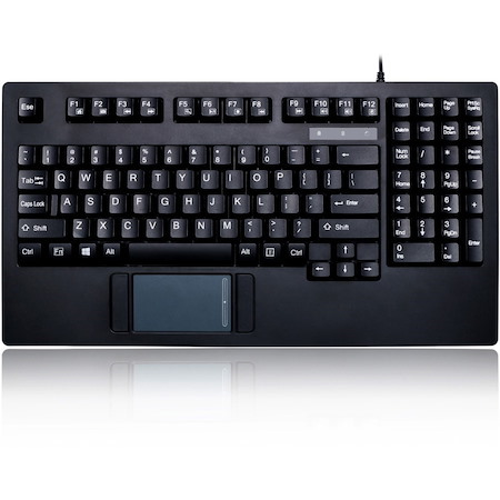 Adesso EasyTouch AKB-425UB Keyboard - Cable Connectivity - USB Interface - TouchPad - English (US) - Black