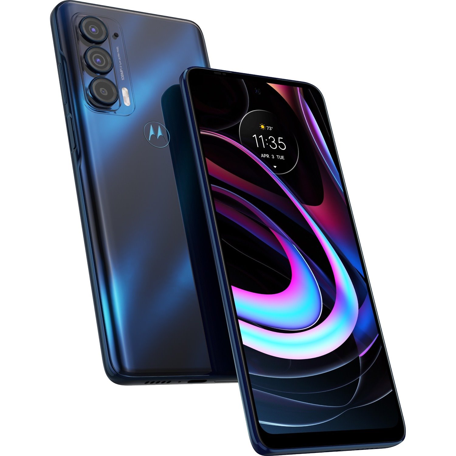 Motorola Mobility edge 256 GB Smartphone - 6.8" LCD Full HD Plus 2460 x 1080 - Octa-core (Kryo 670Quad-core (4 Core) 2.40 GHz + Kryo 670 Quad-core (4 Core) 1.90 GHz - 8 GB RAM - Android 11 - 5G - Nebula Blue