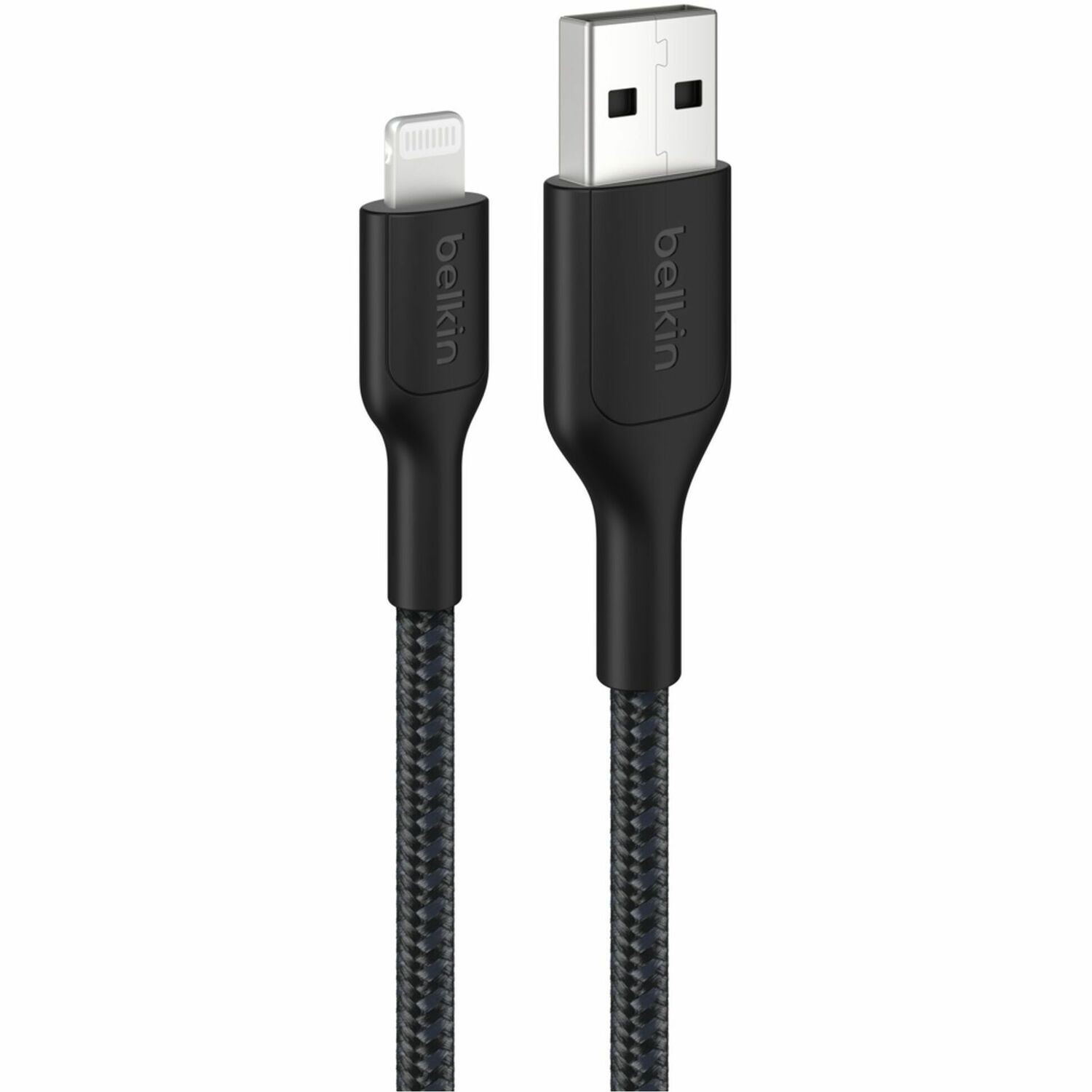 Belkin BoostCharge Pro Braided Lightning To Usb-A Cable (2M) - Black (Caa020fq2mbk), 2.4A/15W, 480Mbps, 350K Bends, MFI-Certified, 2 Years Warranty
