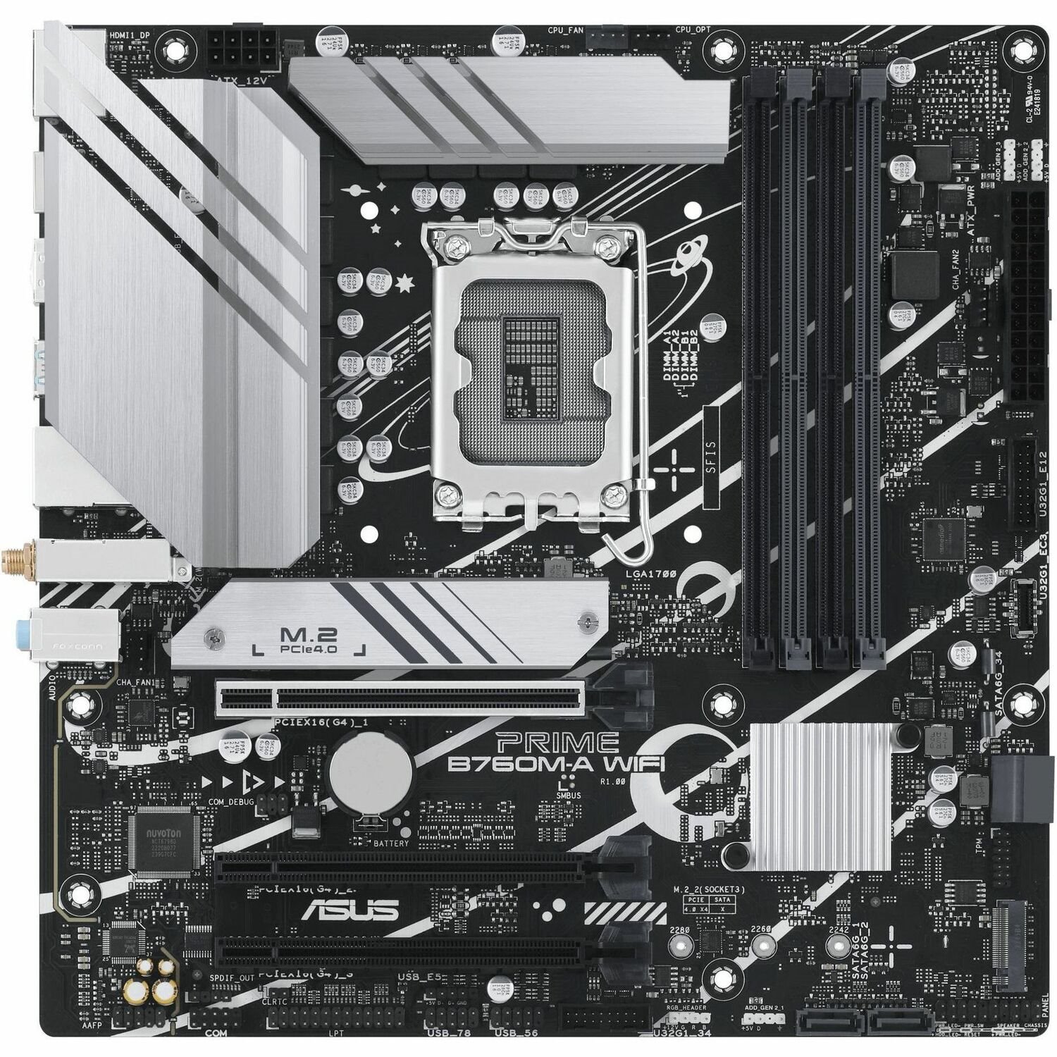 Asus Prime B760M-A WIFI-CSM Desktop Motherboard - Intel B760 Chipset - Socket LGA-1700 - Micro ATX