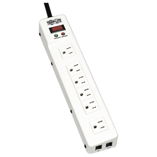 Eaton Tripp Lite Series Protect It! Surge Protector with 6 Right-Angle Outlets, 15 ft. (4.57 m) Cord, 1340 Joules, Tel/Modem Protection