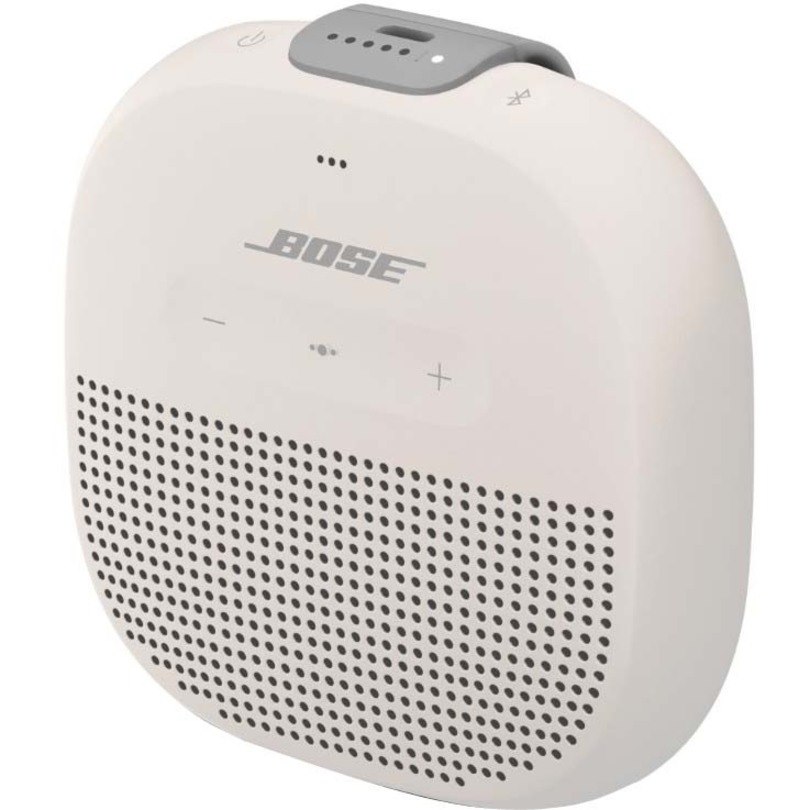 Bose SoundLink Micro Portable Bluetooth Speaker System - Google Assistant, Siri Supported - White Smoke