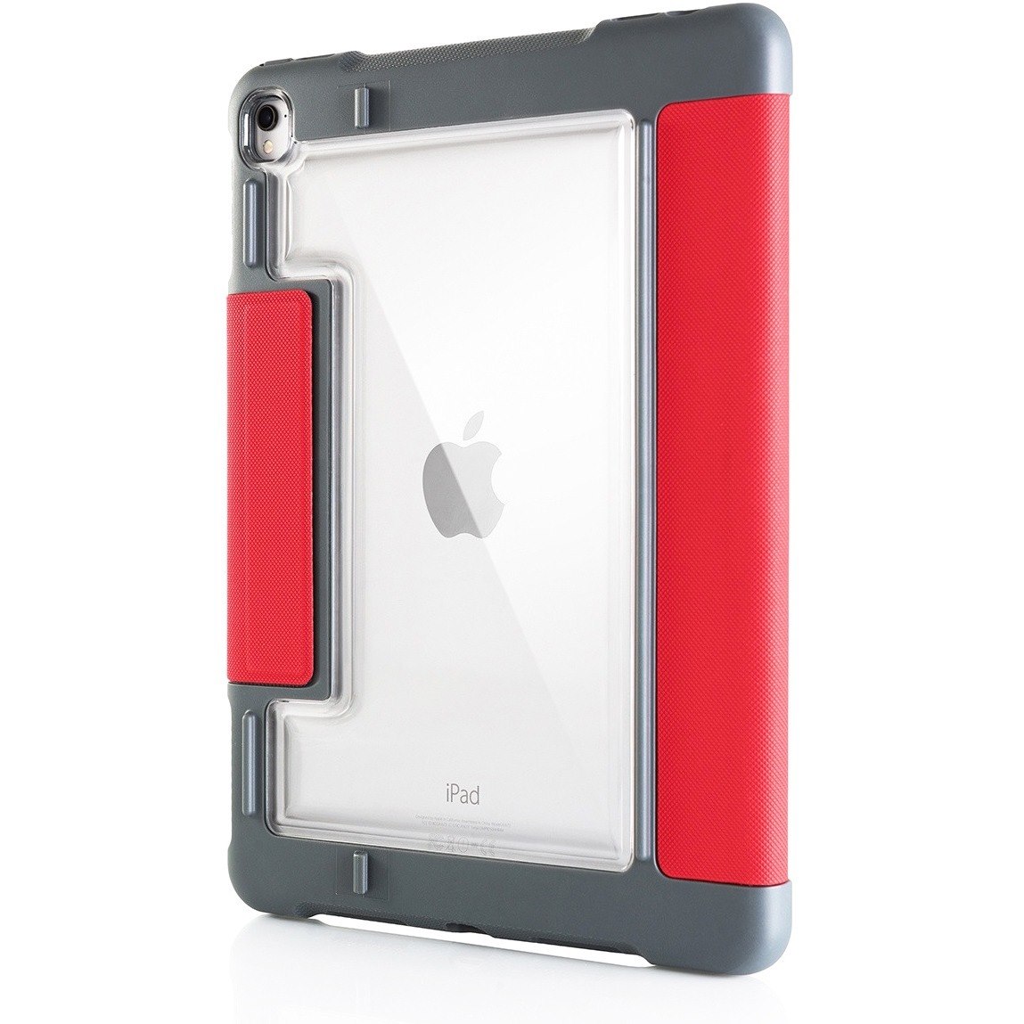 STM Dux Plus Case for 12.9" iPad Pro, iPad Pro (2017), Apple Pencil - Transparent, Red