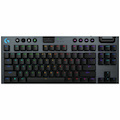 Logitech G915 X LIGHTSPEED TKL Low-Profile Wireless Gaming Keyboard, Double-Shot PBT Keycaps, Fully Programmable Keys, RGB Backlighting, Sleek Aluminum Finishing, GL Brown Tactile - PC/Mac