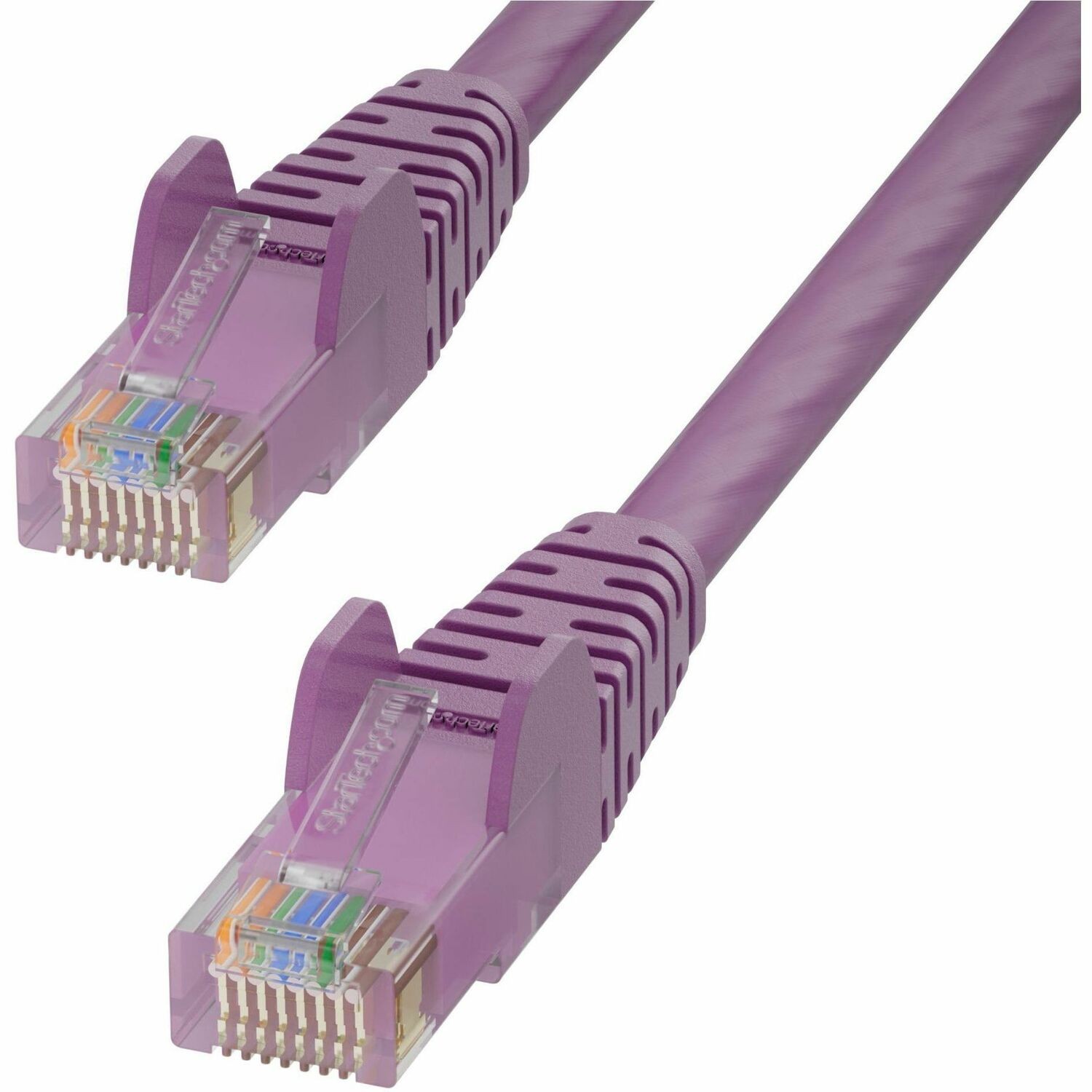 StarTech 9in Purple Cat6 Ethernet Cable, Snagless RJ45, UTP, 24AWG Bare Copper Wire, Network Patch Cord