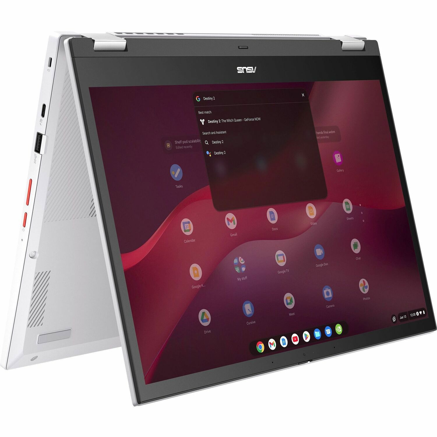 Asus Chromebook Vibe CX34 Flip CX3401 CX3401FBA-DH586T-S 14" Touchscreen Convertible 2 in 1 Chromebook - WUXGA - Intel Core i5 12th Gen i5-1235U - 8 GB - 256 GB SSD - Pearl White