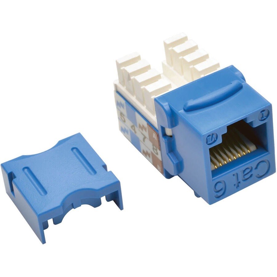 Eaton Tripp Lite Series Cat6/Cat5e 110 Style Punch Down Keystone Jack - Blue, 25-Pack, TAA