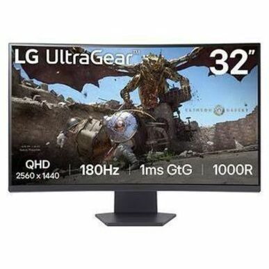 LG UltraGear 32GS60QC-B 32" Class WQHD Curved Screen Gaming LCD Monitor - 16:9
