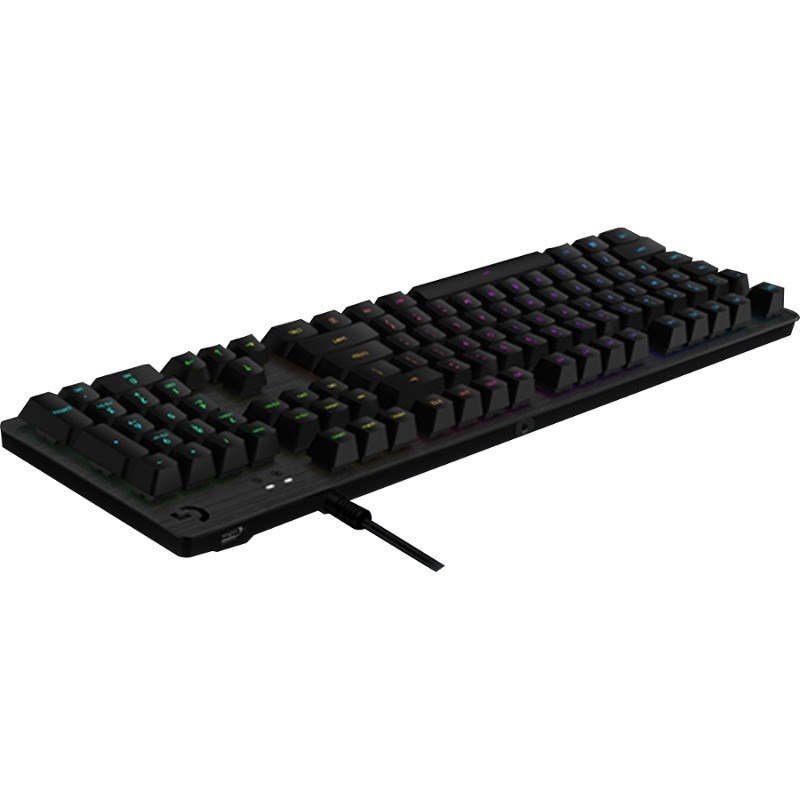 Logitech G512 Gaming Keyboard - Cable Connectivity - USB 2.0 Interface - English (UK) - QWERTY Layout - Carbon