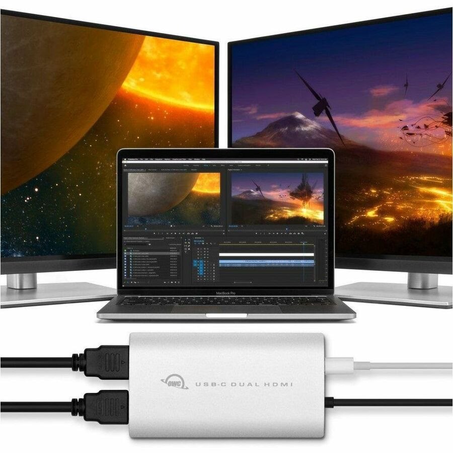 OWC USB-C to Dual HDMI 4K Adapter With DisplayLink