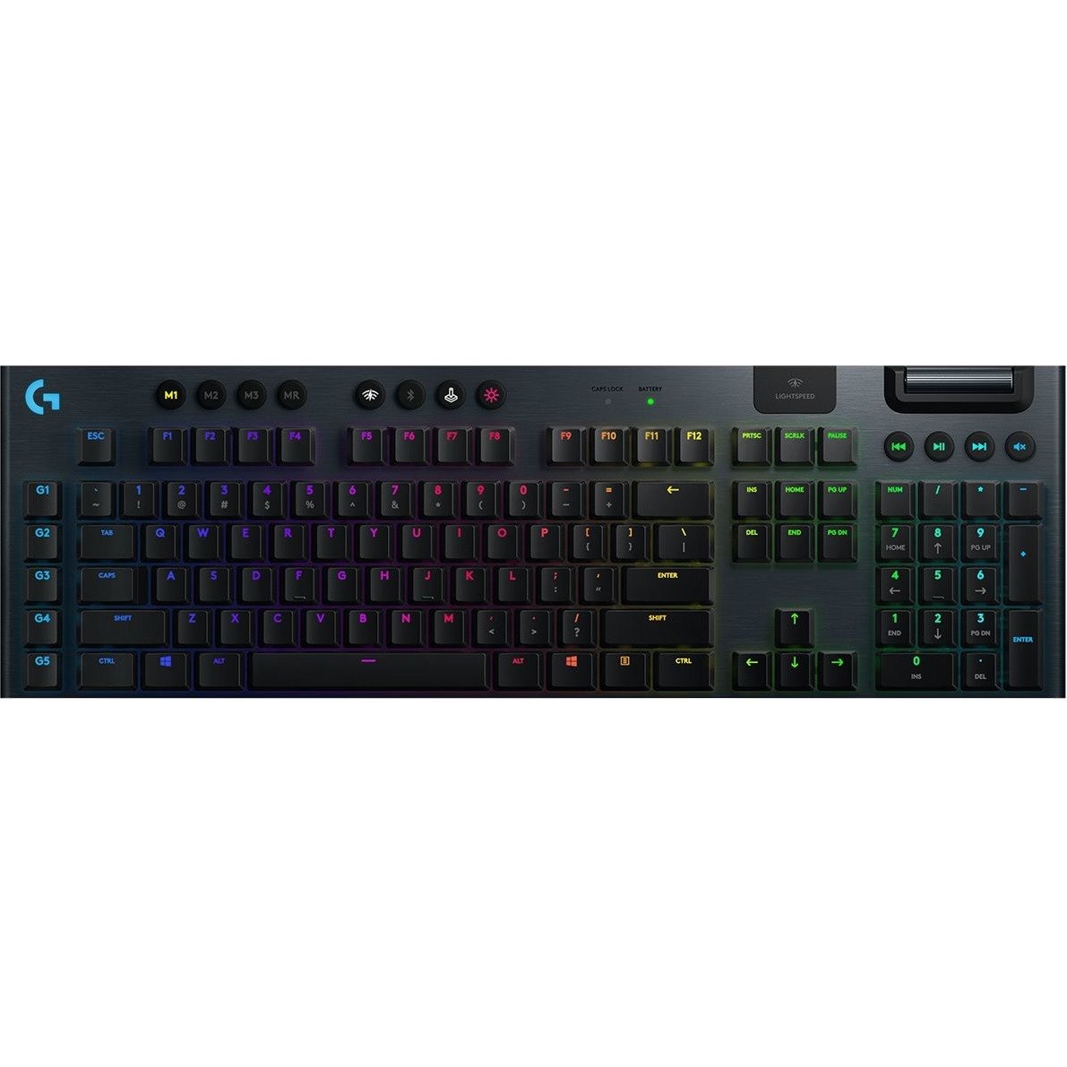 Logitech G915 Gaming Keyboard - Wireless Connectivity - USB Interface - English - Black