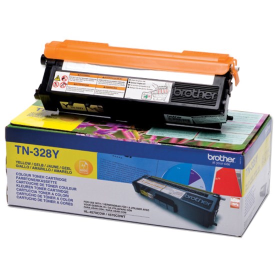 Brother TN-328Y Original Laser Toner Cartridge - Yellow - 1 / Pack