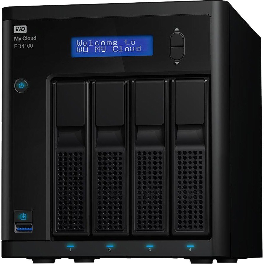 WDBNFA0400KBK-NESN WD My Cloud Pro Series PR4100 Media Server with Transcoding, NAS - Network Attached Storage