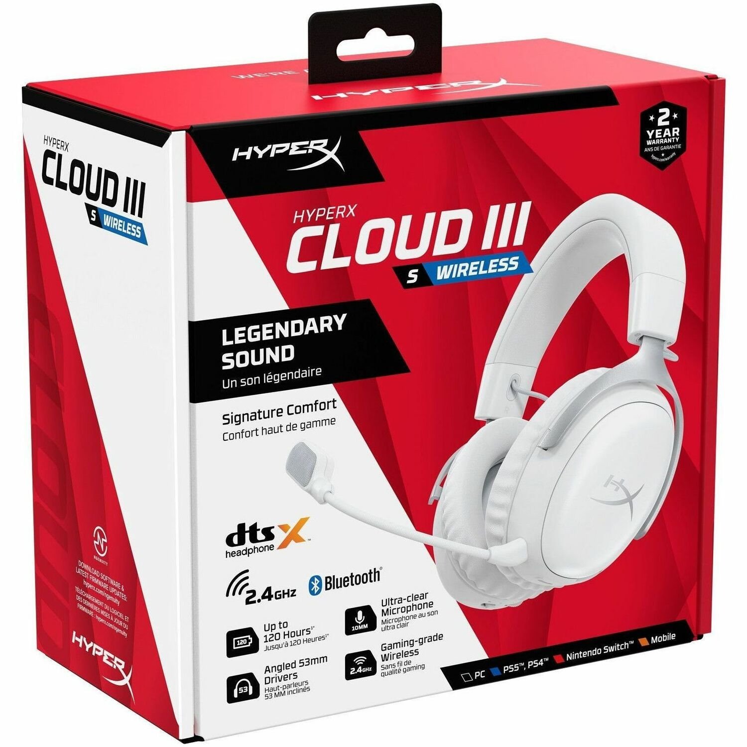 HyperX Cloud III S Wireless White Gaming Headset