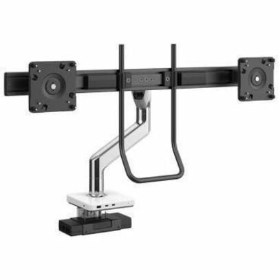 Humanscale M8.1 Mounting Arm for Monitor, Charging Station - Polished Aluminum, White