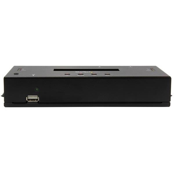 StarTech.com 1:1 Standalone Hard Drive Duplicator and Eraser, SAS/SATA HDD/SSD Cloner/Copier and Disk Eraser/Sanitizer/Wiper, Toolless