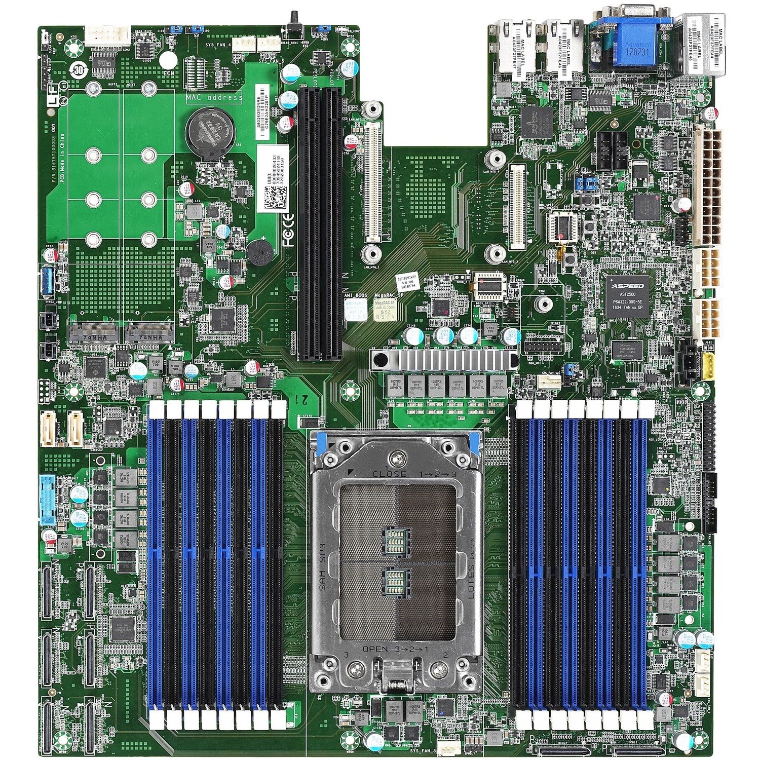 Mitac Tomcat SX S8026 Server Motherboard - AMD Chipset - Socket SP3 - Extended ATX