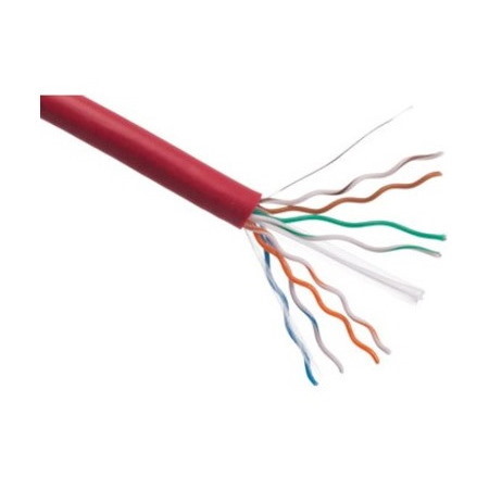 Axiom CAT5E 24AWG 4-Pair Solid Conductor 350MHz Bulk Cable Spool 1000FT (Red)