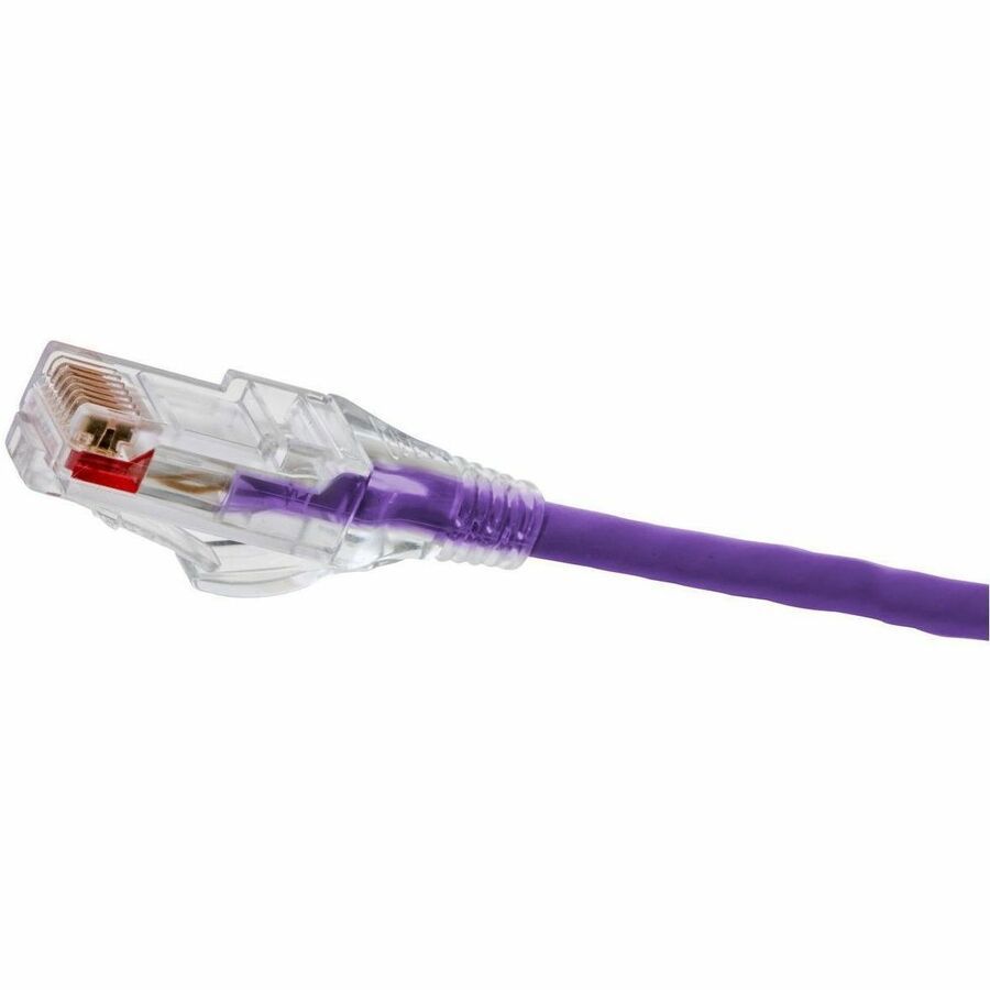 Hubbell Premise Wiring Patch Cord, NEXTSPEED, Category 6, Low Diameter 28 AWG, Purple, 7 Foot