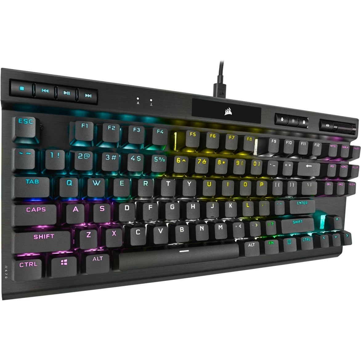 Corsair K70 RGB TKL Champion Series Mechanical Gaming Keyboard - Cherry MX Red