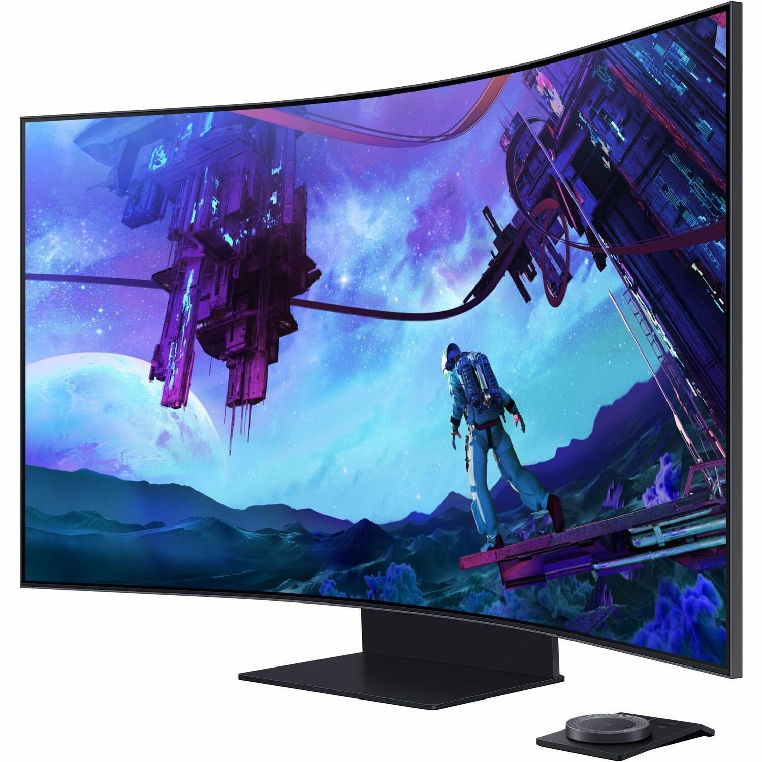 Samsung Odyssey Ark S55CG970NU 55" Class 4K UHD Curved Screen Smart Gaming Mini LED Monitor - 16:9 - Black