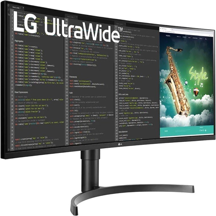 LG Ultrawide 35BN75CN-B 35" Class UW-QHD Curved Screen Gaming LCD Monitor - 21:9 - Textured Black, Black Hairline