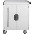 Rocstor Volt V32 Charging Cart with Intelligent Power Charging - Up to 32 Device - Intelligent Power Charging Cart for Notebooks, Chromebook®, MacBook®, and Macbook® Pro - 3 Shelves - 4 Heavy Duty 5" Medical Grade Casters - Steel Construction- 31.8"(W) x 23.1"(D) x 37"(H) - Silver - 5-Year Full Warranty - For up to 32 Devices MACBOOK®/CHROMEBOOK®/ NOTEBOOK UP TO 16"