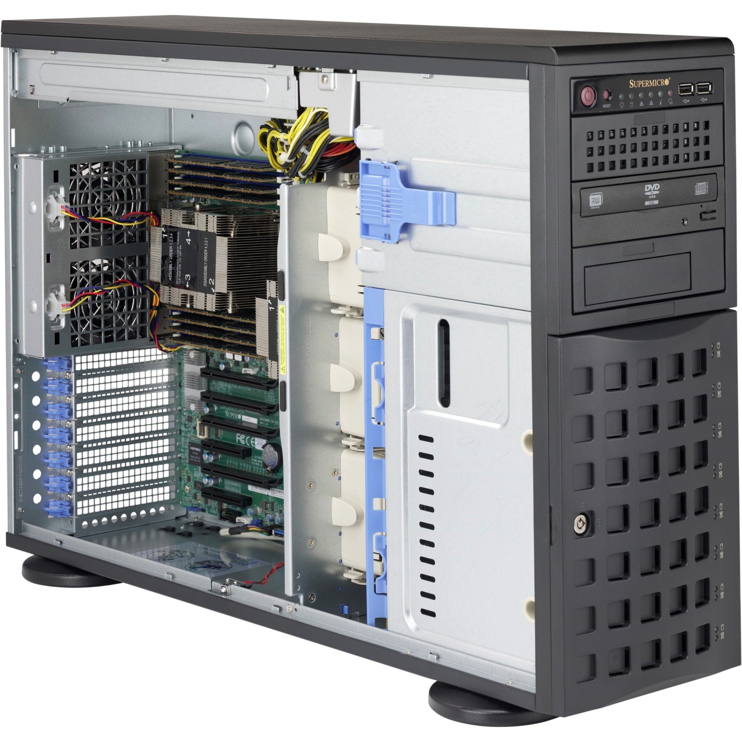 Supermicro SuperChassis CSE-745BAC-R1K23B Server Case - EATX, ATX Motherboard Supported - Tower - Black