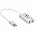 Eaton Tripp Lite Series 2-Port USB-C to 3.5 mm Stereo Audio Adapter - USB 2.0, Silver