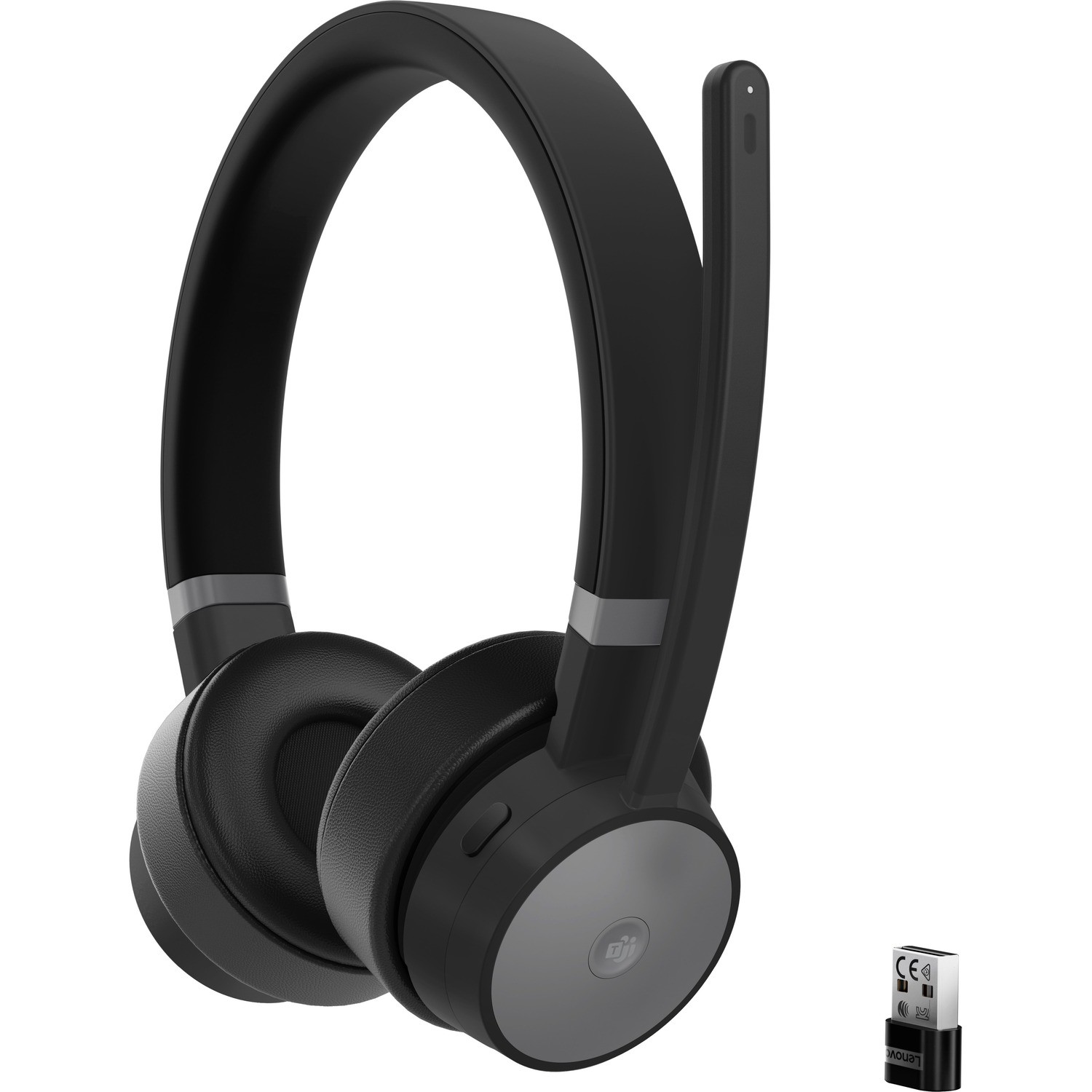 Lenovo Wired/Wireless On-ear Stereo Headset - Thunder Black