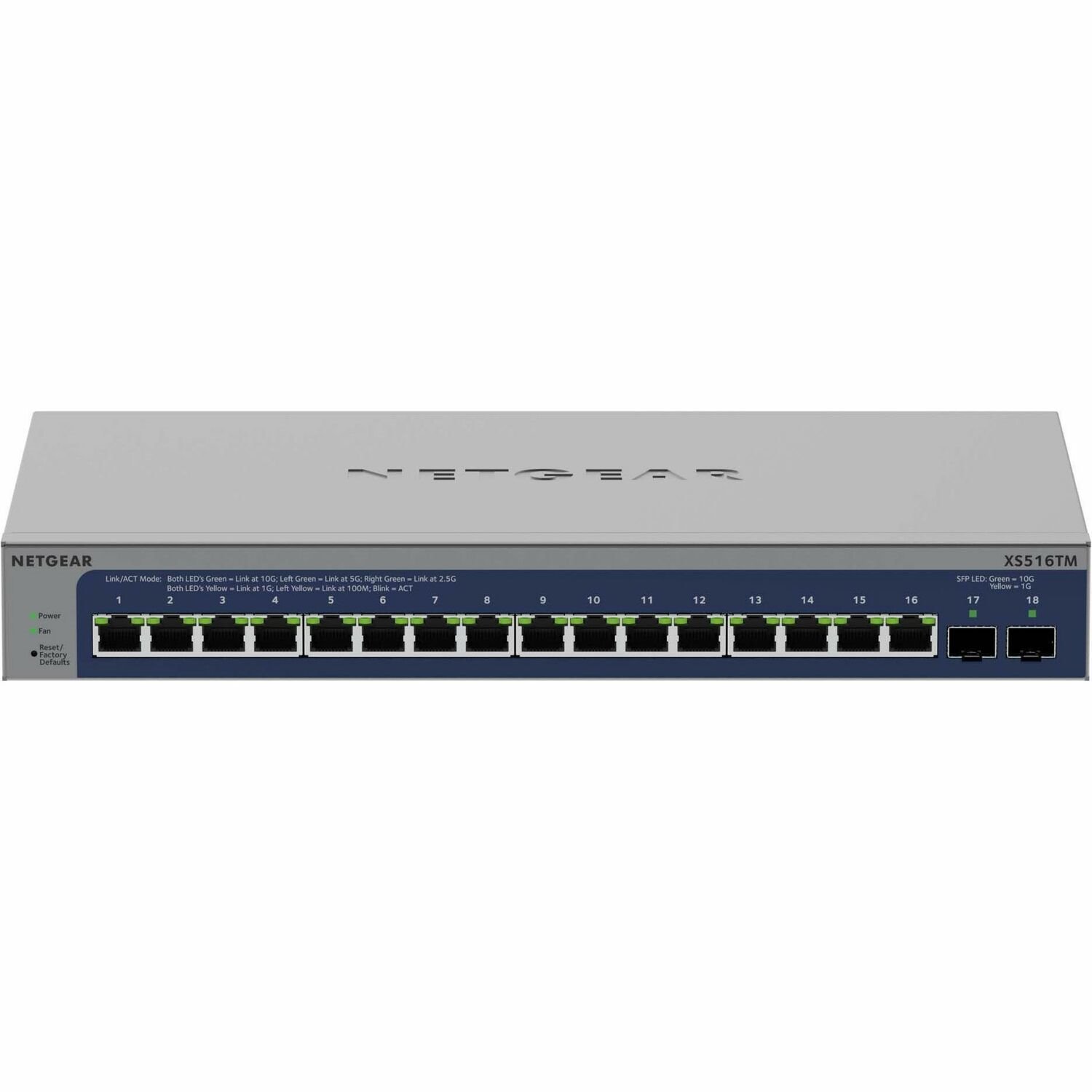 Netgear Smart S3600 XS516TM 16 Ports Manageable Ethernet Switch - 10 Gigabit Ethernet, Gigabit Ethernet - 10/100/1000Base-T, 10GBase-X