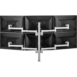 Atdec AWMS-6-13717 Mounting Arm for Monitor, Flat Panel Display, Curved Screen Display - Silver