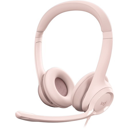 Logitech H390 USB-A Computer Headset, Rose