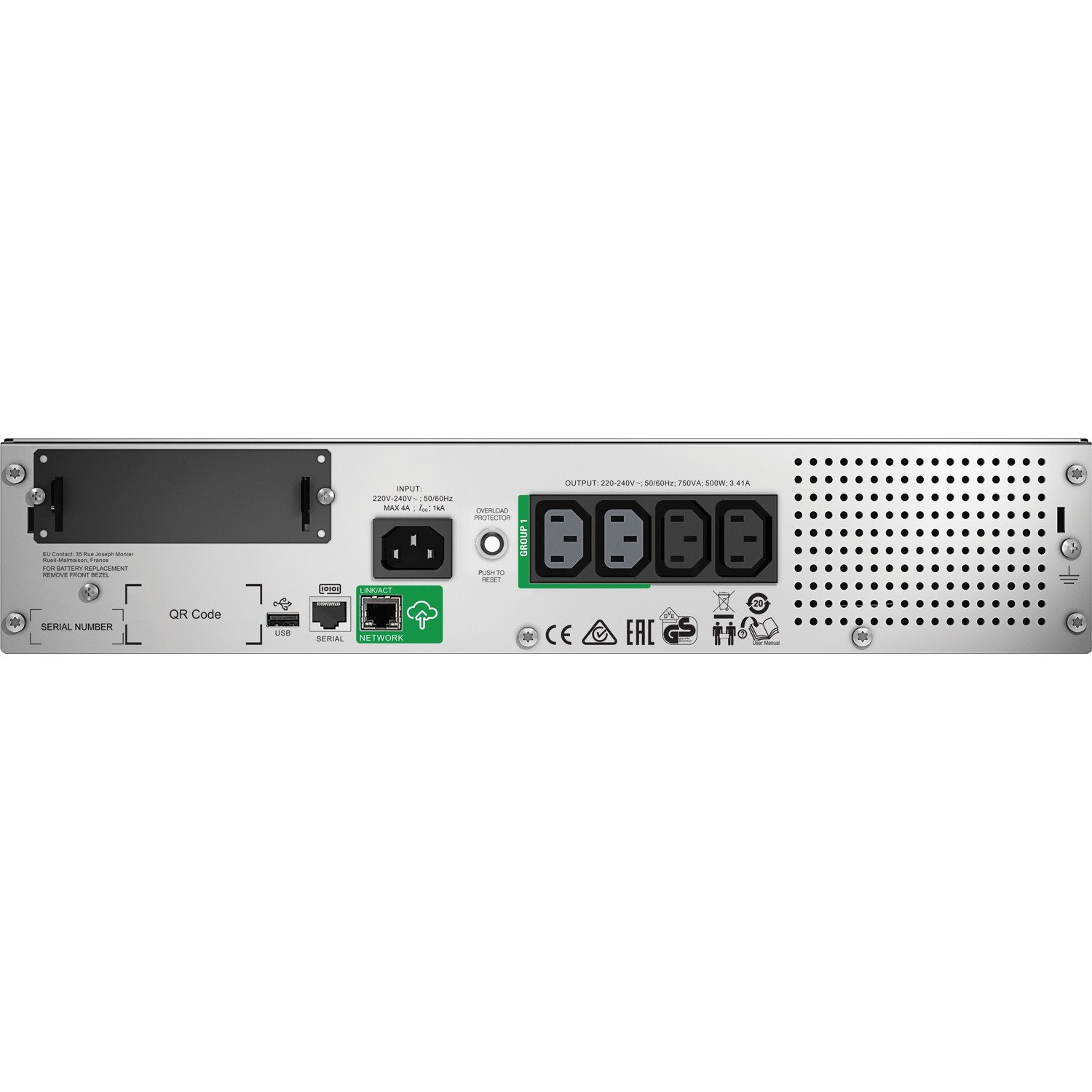 APC by Schneider Electric Smart-UPS Line-interactive UPS - 750 VA/500 W