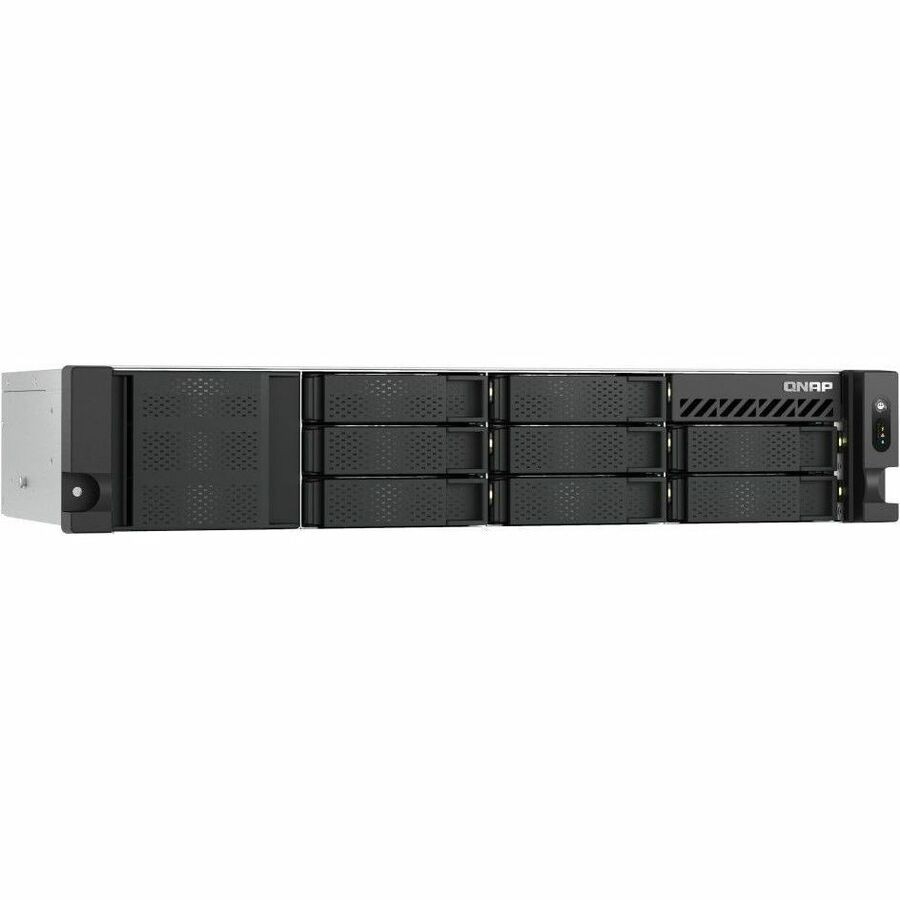 QNAP TS-855eU-8G, 2U short-depth rackmount NAS with 8-core computing power, Intel ® Atom® C5125 8-core processor, 2.8GHz, 8 GB SODIMM DDR4 (1x 8 GB), 2 Yrs WT