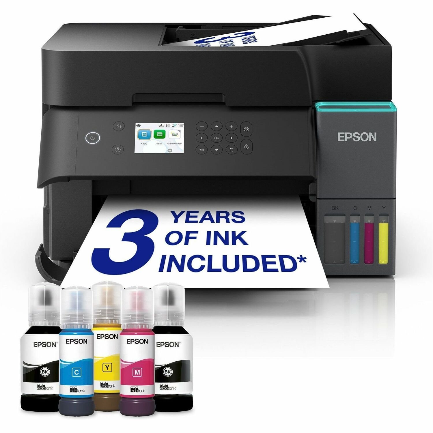 Epson ET-3950 Wired & Wireless EcoTank Inkjet Multifunction Printer - Colour - Black