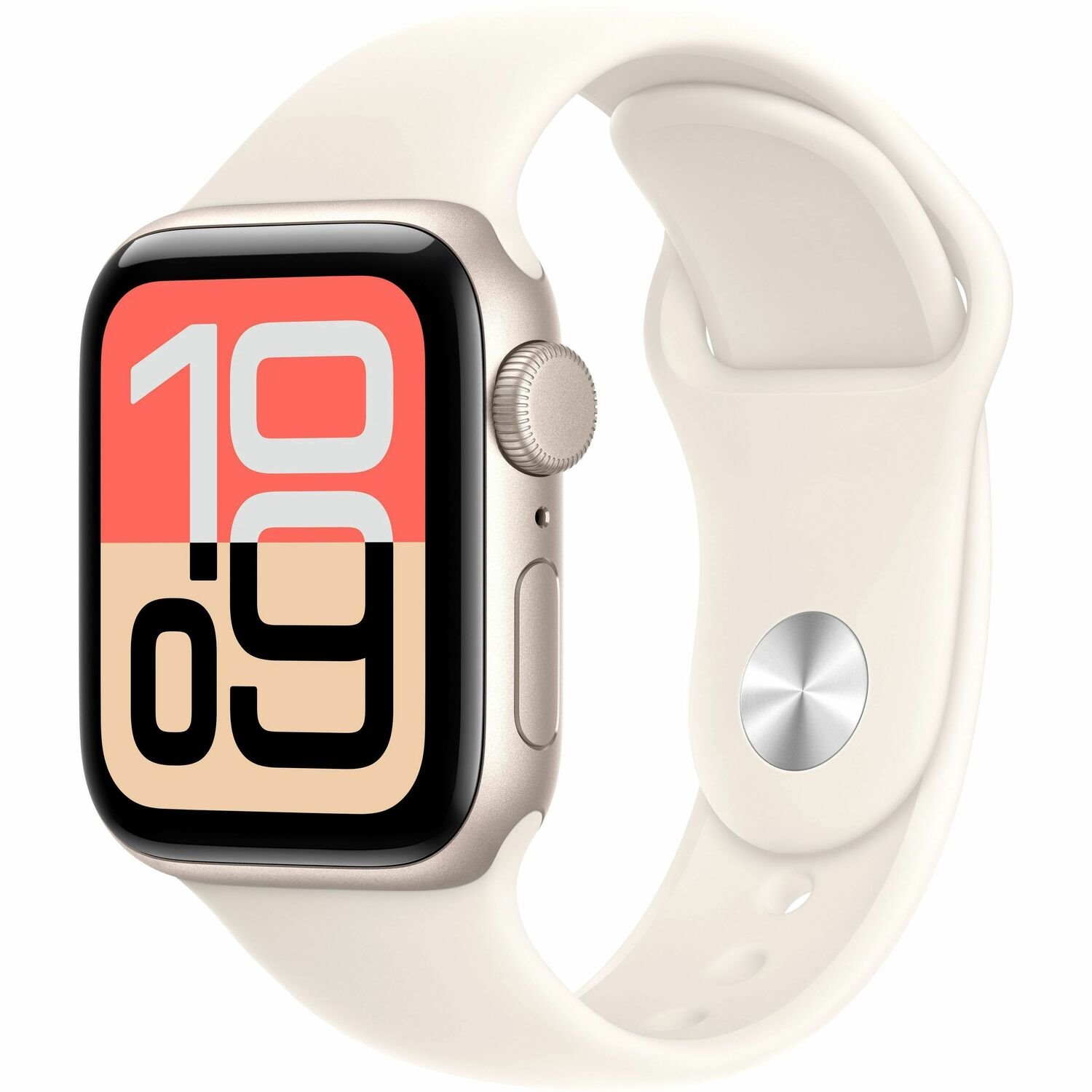 Apple Watch Se 3 (GPS + Cellular) - 40 MM - Starlight Aluminium - Smart Watch With Sport Band - Fluoroelastomer - Starlight - Band Size: M/L - 64 GB - Lte, Wi-Fi 4, Bluetooth - 5G - 26.4 G