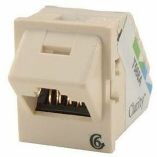 Ortronics Clarity 6 Angled Tracjack, T568a/b, 45 Degree, Wiremold Ivory