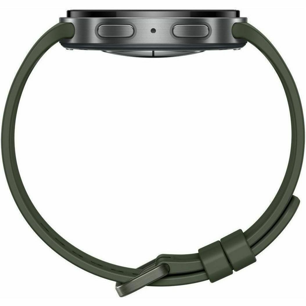 Samsung Galaxy Watch9 SM-L355F Smart Watch - 46 mm Case Height - 43.70 mm Case Width - Silver Body Color - Olive Band Color - Armor Aluminum Case Material - Wireless LAN - 4G - LTE, UMTS