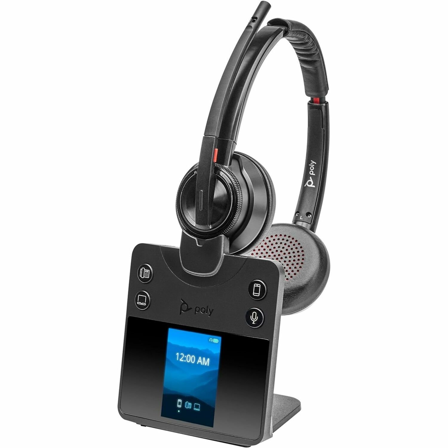 Poly Savi 8400 Office 8420 Wireless Over-the-head, On-ear Stereo Headset - Black