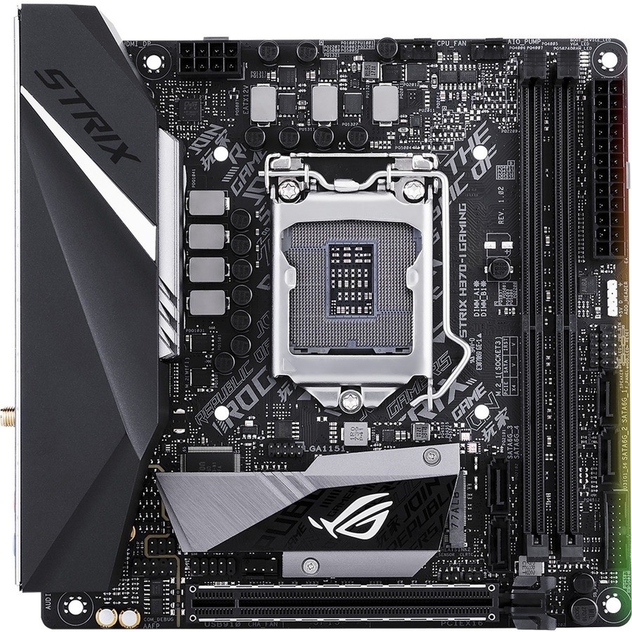 Asus ROG Strix H370-I GAMING Desktop moederbord - Intel H370 chipset - Socket H4 LGA-1151 - Intel Optane-geheugen ready - Mini ITX