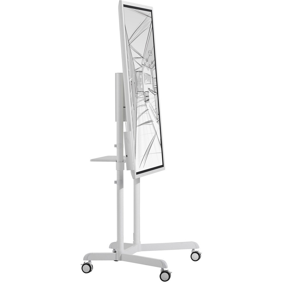 ATDEC MOBILE CART, PORTRAIT/LANDSCAPE, UP TO 70KG, VESA UP TO 600X400, WHITE, 10 YR WTY