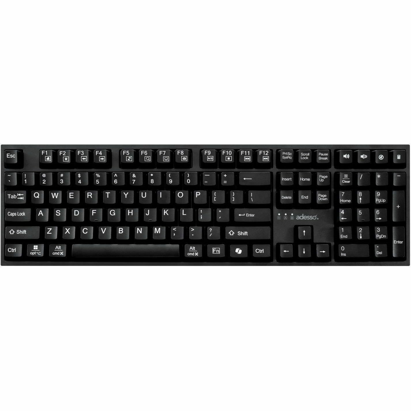 Adesso EasyTouch AKB-670UB Keyboard - Cable Connectivity - USB Interface - English (US)