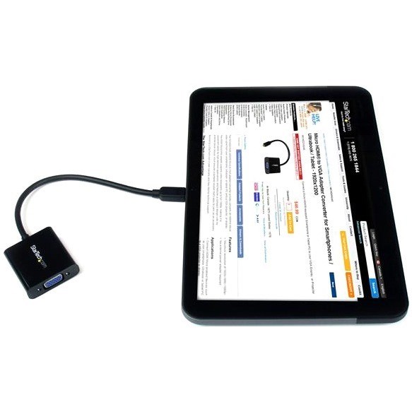 StarTech.com Micro HDMIÃ‚&reg; to VGA Adapter Converter for Smartphones / Ultrabook / Tablet - 1920x1080