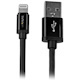 StarTech.com 2m (6ft) Long Black Apple® 8-pin Lightning Connector to USB Cable for iPhone / iPod / iPad