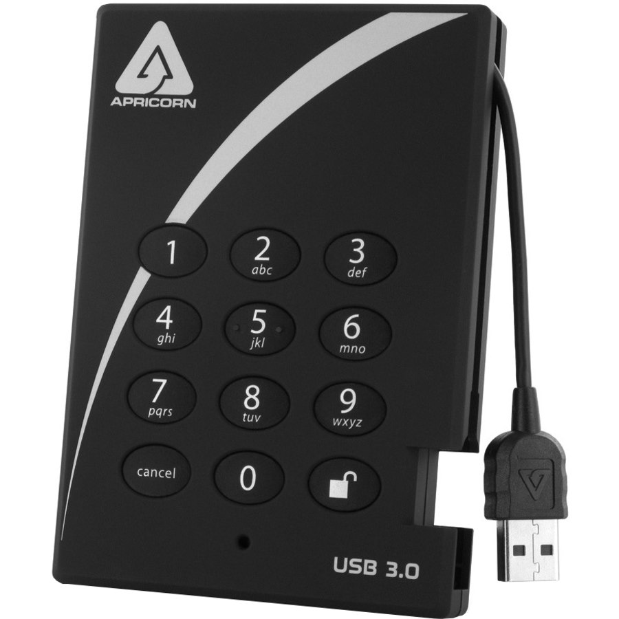 Apricorn Aegis Padlock A25-3PL256-500 500 GB Hard Drive - 2.5" External