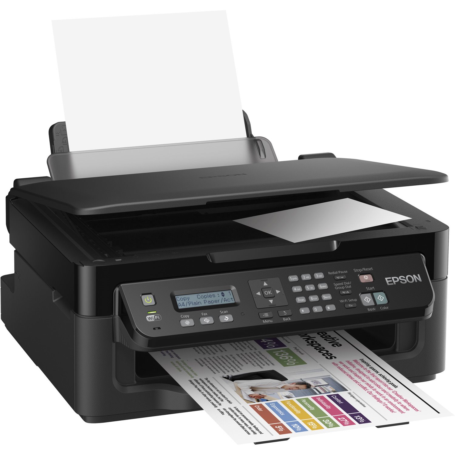 Epson WorkForce WF-2510 Wireless Inkjet Multifunction Printer - Colour