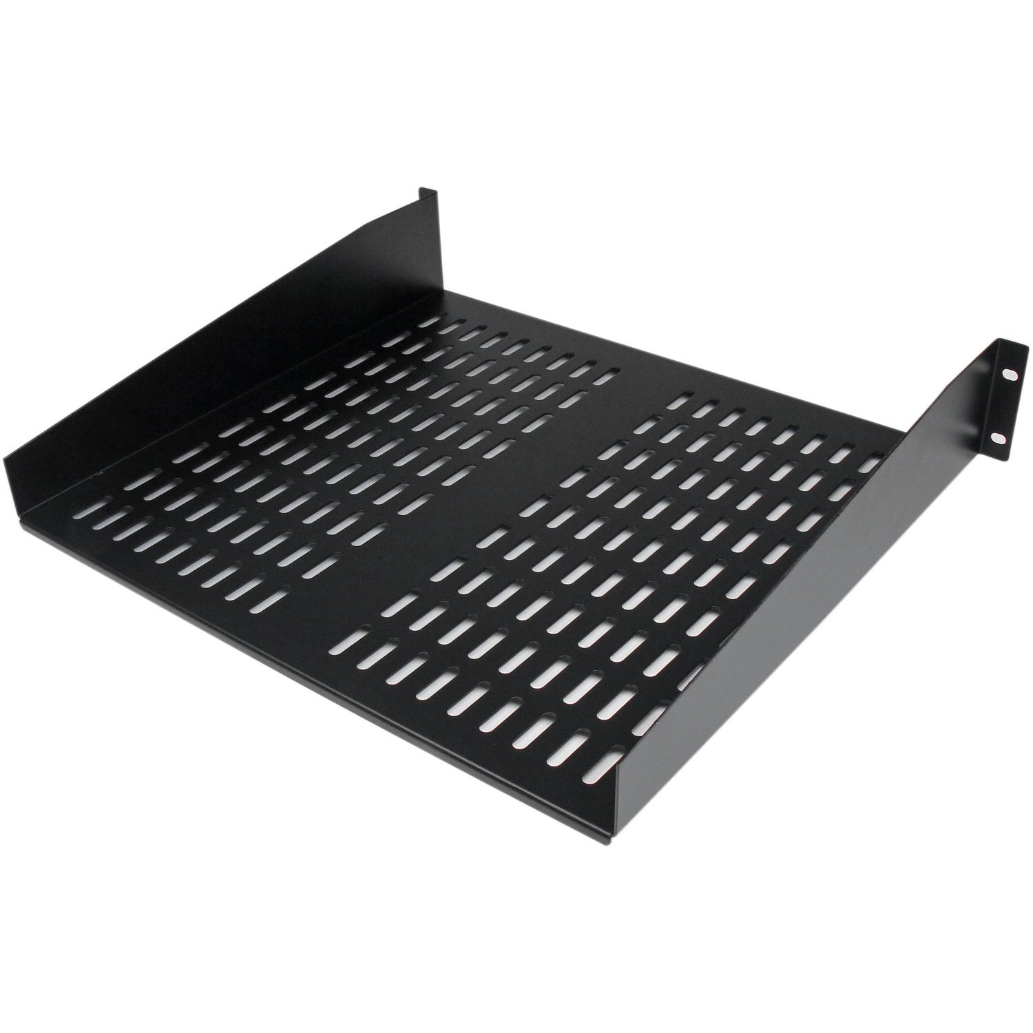 StarTech.com 2U 16in Universal Vented Rack Mount Cantilever Shelf - Fixed Server Rack Cabinet Shelf - 50lbs / 23kg