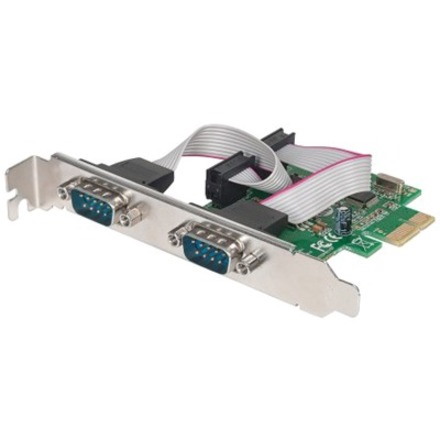 Manhattan Serial Pci Express Card 2Serial -DB9 X1 X2 X4 X8 X16 Lane Bus