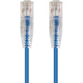 Monoprice SlimRun Cat6 28AWG UTP Ethernet Network Cable, 6-inch Blue